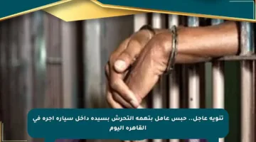 تنويه عاجل.. حبس عامل بتهمة التحرش بسيدة داخل سيارة أجرة في القاهرة اليوم
